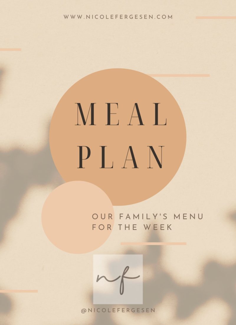 Meal Plan Week 1
